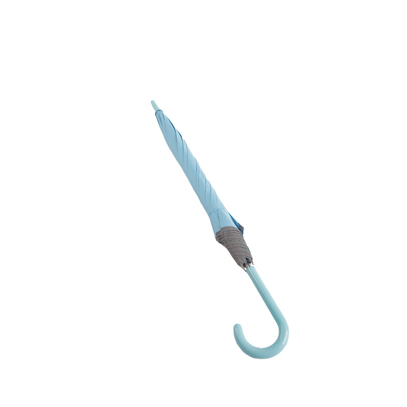 Dù Pongee Nhỏ Màu Xanh Nhạt Tươi Mát Có Dải Phản Quang Ô Thẳng-0E6B0037