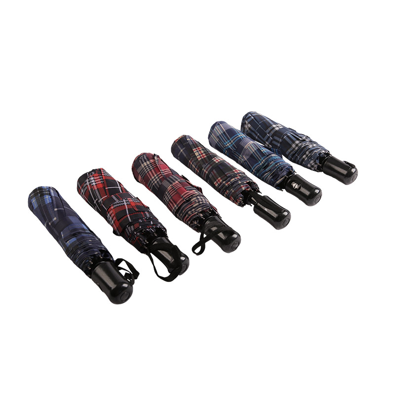 Dù gấp 3 Pongee mắt lưới dạng sọc-0E6B0432