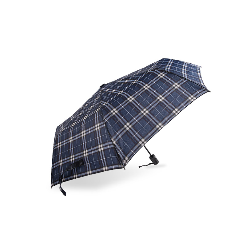 Dù gấp 3 Pongee mắt lưới dạng sọc-0E6B0432