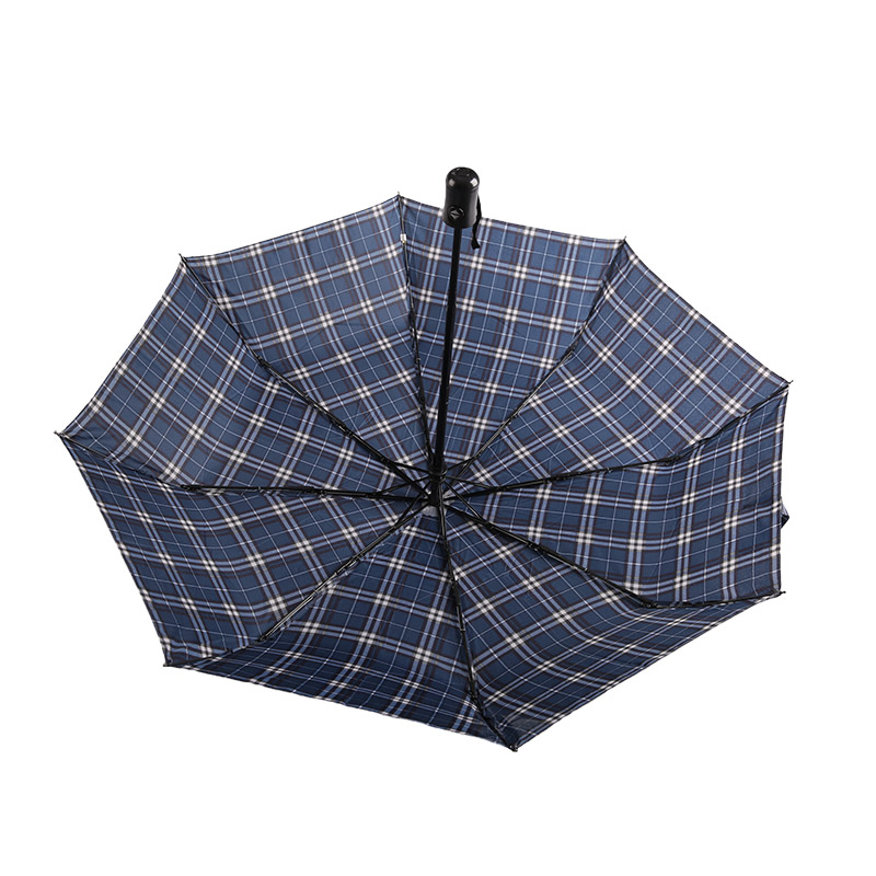 Dù gấp 3 Pongee mắt lưới dạng sọc-0E6B0432