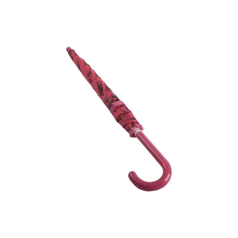 Ô dù trẻ em sọc hồng mèo con-0E6B0625